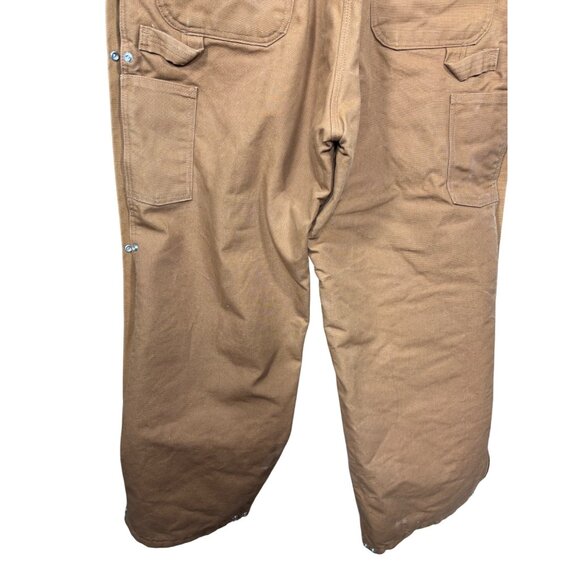 Carhartt Mens R38 Brown‎ Duck Insulated Bib Overalls 36x32 Workwear - Picture 9 of 9